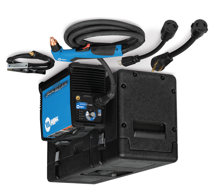Miller Spectrum 625 X-TREME plasma cutter with case, XT40 torch, cables, and adapters